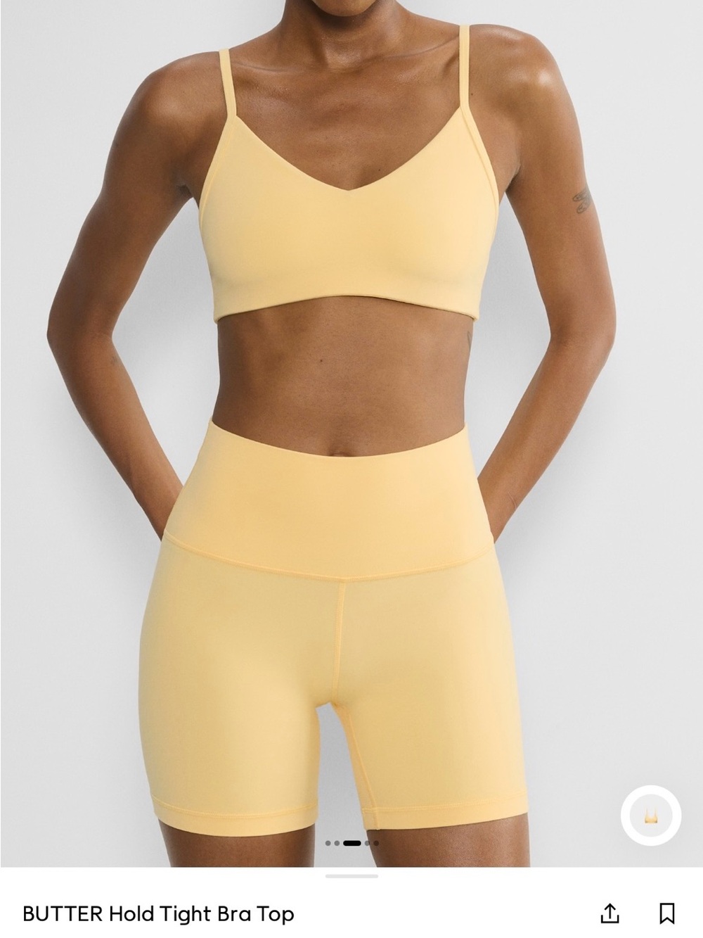 Aritzia Butter Hold-Tight Bra Top- Sunglow Yellow